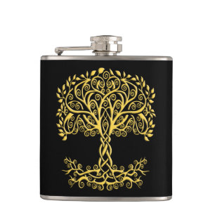 Petaca Árbol Celta Amarillo De La Vida