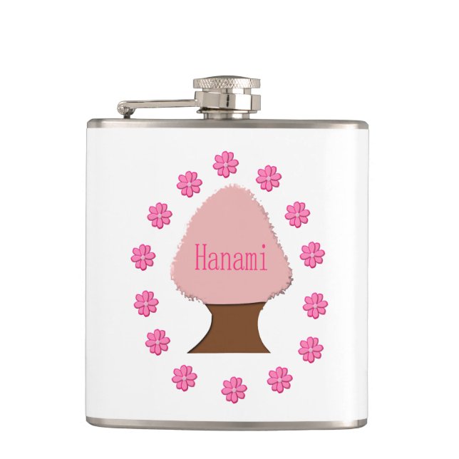 Petaca Árbol de cerezas japonés Hanami (Anverso)