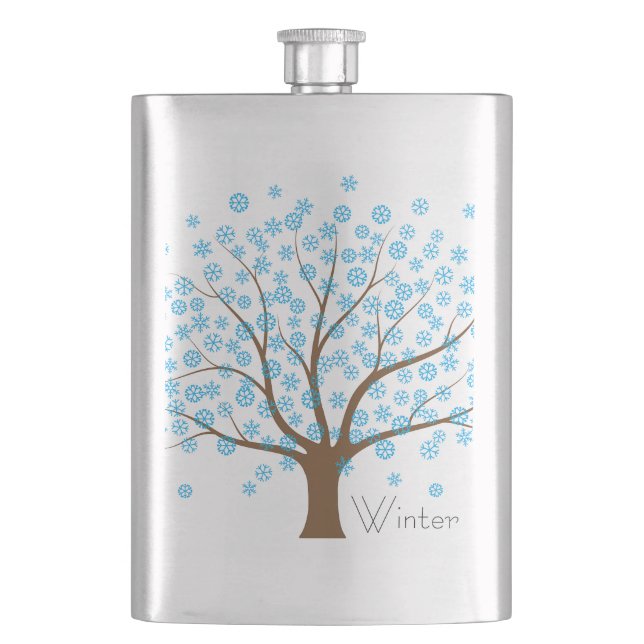Petaca Árbol de copos de nieve de invierno (Anverso)