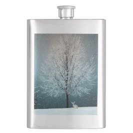 Petaca Árbol de escarcha por la noche