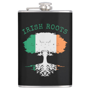 Petaca Árbol de familia de raíces irlandesas