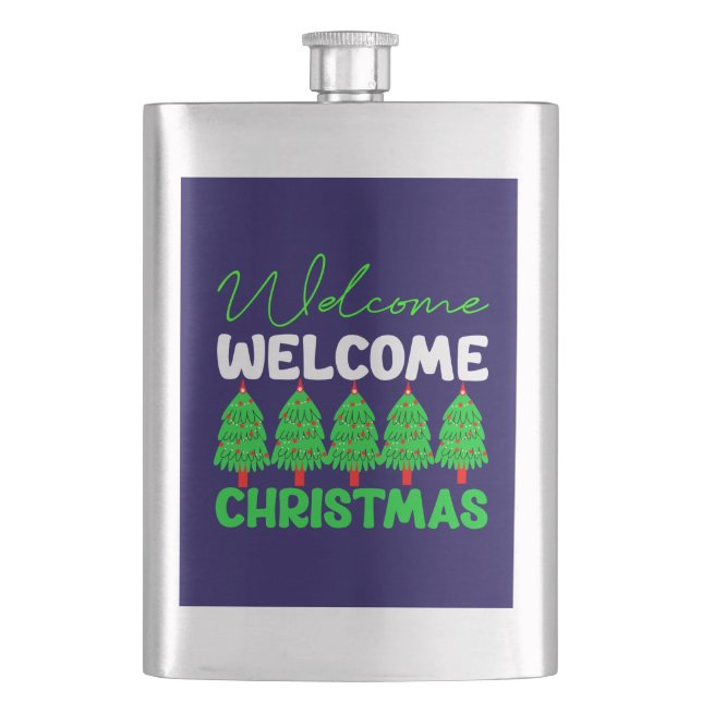 Petaca Árbol de Navidad de Bienvenida Diseño de Fiesta-85 (Anverso)