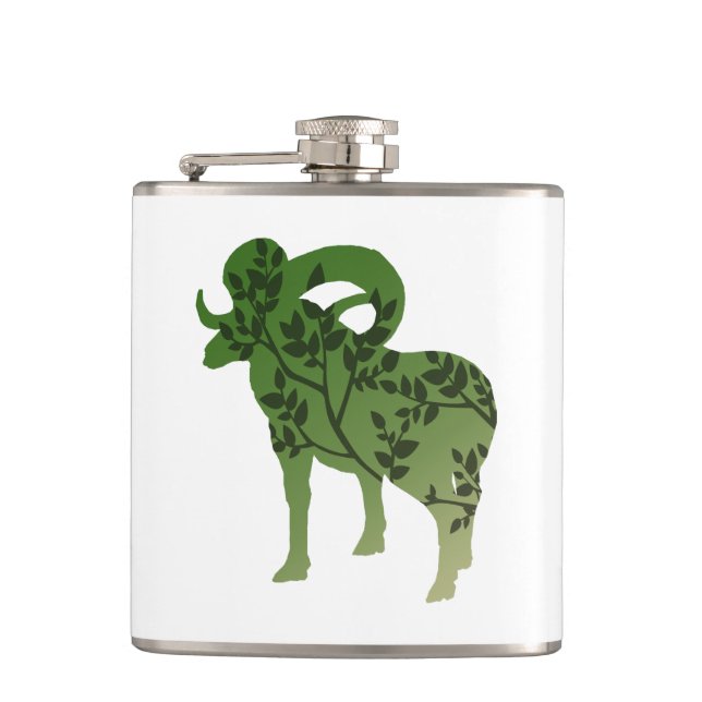 Petaca Árbol de ovejas de Bighorn (Anverso)