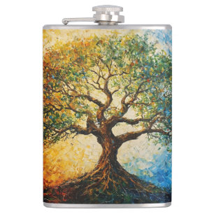 Petaca Árbol del conocimiento - Pintura de petróleo