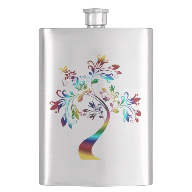 PETACA ÁRBOL FLORAL COLORIDO (Anverso)