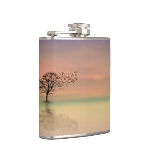 Petaca Árbol que sopla en el viento