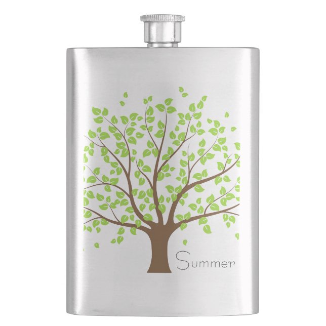 Petaca Árbol verde de verano (Anverso)