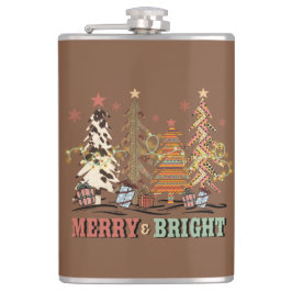 Petaca Árboles navideños fríos y brillantes Boho Western