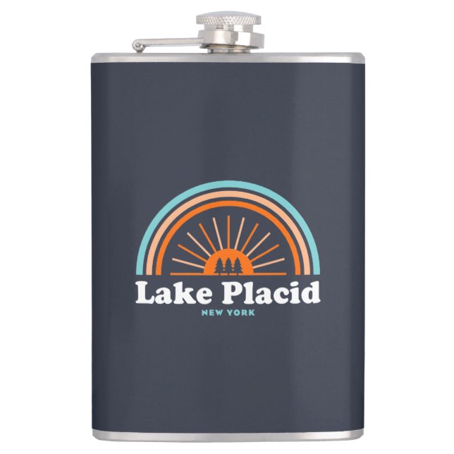 Petaca Arcoiris de Lake Placid Nueva York (Anverso)