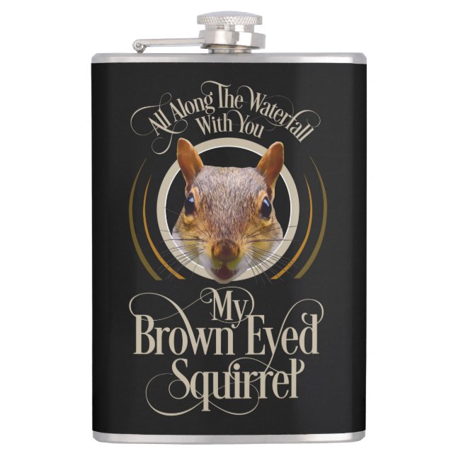 Petaca ardilla de ojos marrones - amante de ardillas dive (Anverso)