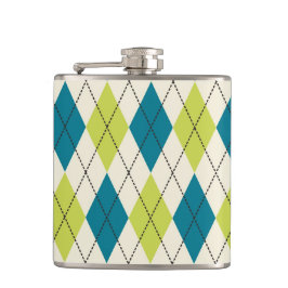 Petaca Argyle azul y verde