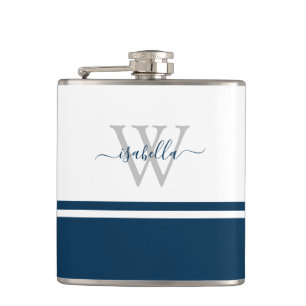 Petaca Armada Monogramada de escritura moderna