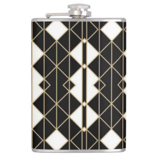 Petaca Art Deco Black and Gold Geometric luxury