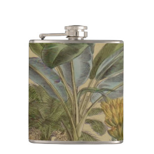 Petaca Arte botánico de frutas tropicales palmo antiguo