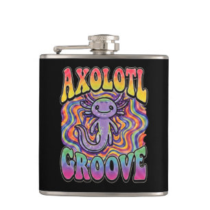 Petaca Arte de arcoíris retro de los 70 hippie groovy lin