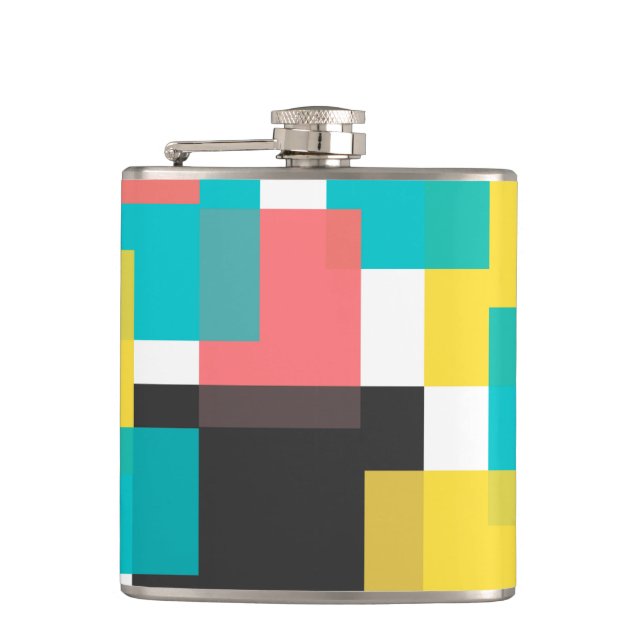 Petaca Arte de formas geométricas, coloridas, frescas, mo (Anverso)