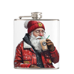 Petaca Arte de Navidades de café helado de Guay Santa