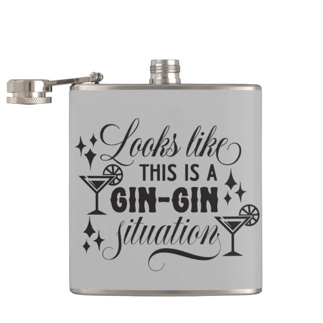 Petaca arte de palabras de los amantes de las ginebras di (Abierto)