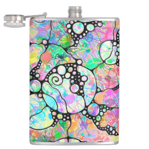 Petaca Arte de patrón pintado a mano y digitalmente 31