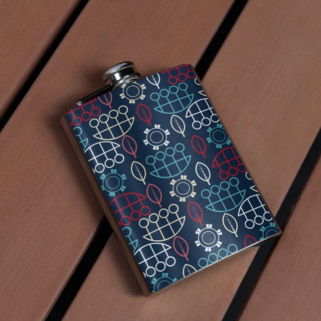 Petaca Arte de patrones tribales tradicionales (tribal pattern flask)