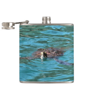 Petaca Arte de vida silvestre de la tortuga marina Logger