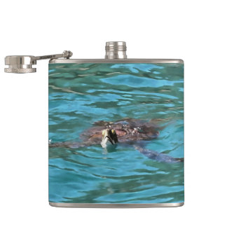 Petaca Arte de vida silvestre de la tortuga marina Logger