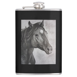 Petaca Arte dibujado a mano de caballo