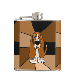 Petaca Arte divertido del perro de Basset Hound