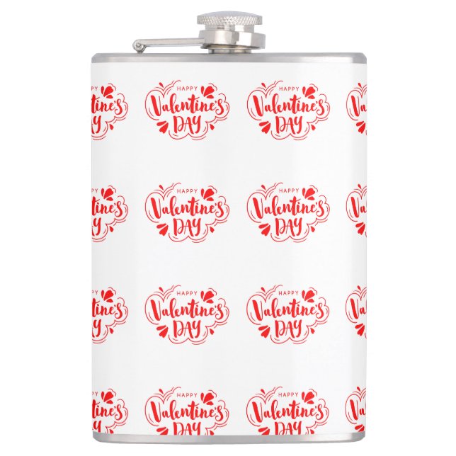 Petaca Arte El día de San Valentín Pixelado Rojo (Anverso)