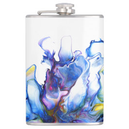 Petaca Arte Fluido de Agante de Mármol Azul