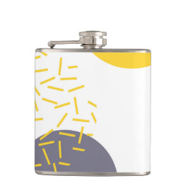 Petaca Arte geométrico amarillo, fresco, moderno y de mod