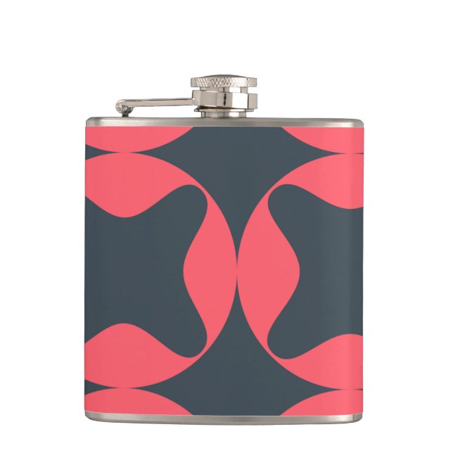 Petaca Arte geométrico vibrante, sencillo, abstracto (Anverso)