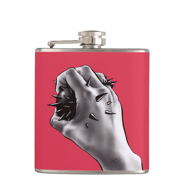 Petaca Arte gótico del horror - mano apuñalada (Anverso)