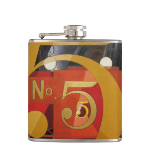 Petaca Arte moderno Cubista Demuth Figura 5 en Oro
