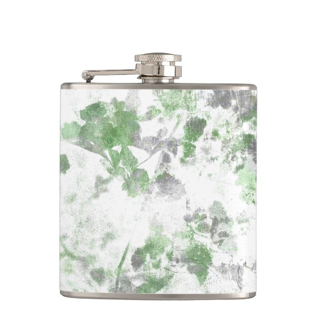 Petaca Arte moderno de patrón floral y mezcla de textura  (Anverso)