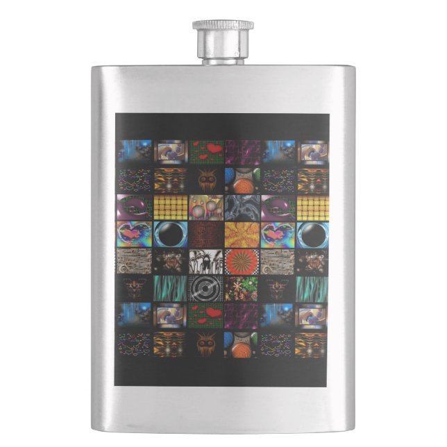 Petaca Arte Pop Decorativo Patrón  (Anverso)