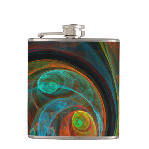 Petaca Arte resumido azul de renacimiento