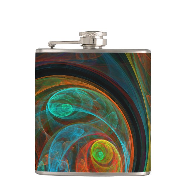 Petaca Arte resumido azul de renacimiento (Anverso)