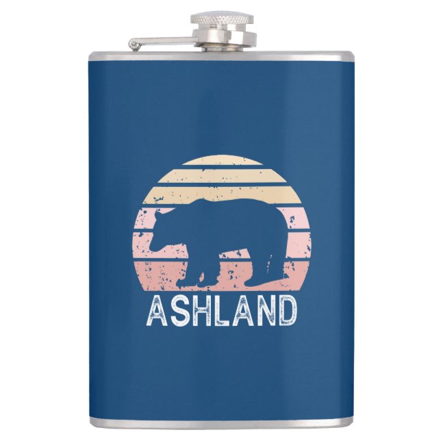 Petaca Ashland Oregon Retro Bear (Anverso)