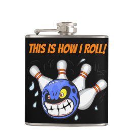 Petaca Así es como rollo, boliche enojado, negro