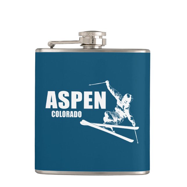 Petaca Aspen Colorado Skier (Anverso)