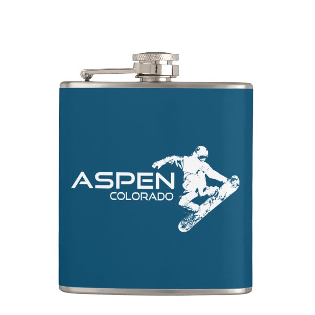 Petaca Aspen Colorado Snowboarder (Anverso)