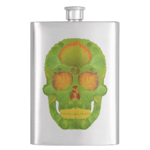 Petaca Aspen Leaf Skull 10