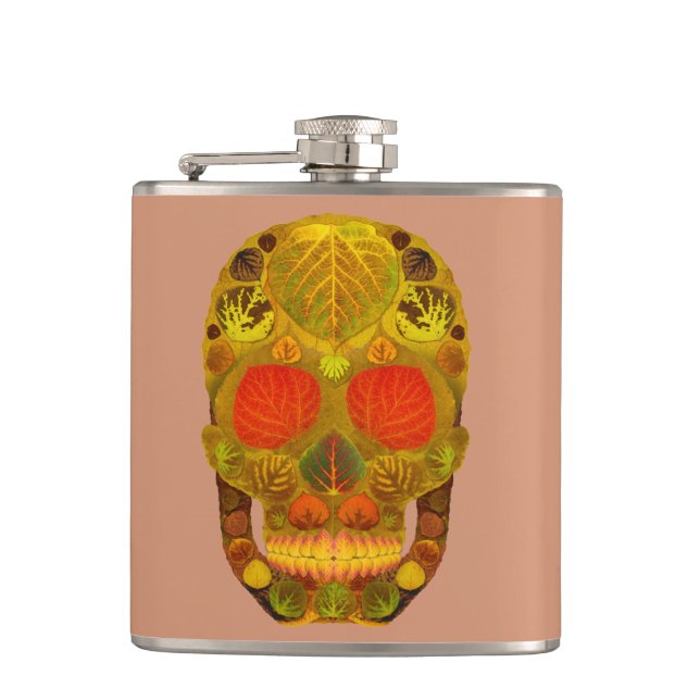 Petaca Aspen Leaf Skull 12 (Anverso)