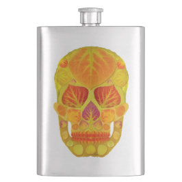 Petaca Aspen Leaf Skull 13