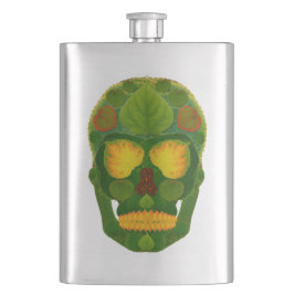Petaca Aspen Leaf Skull 9