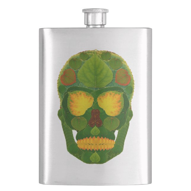 Petaca Aspen Leaf Skull 9 (Anverso)