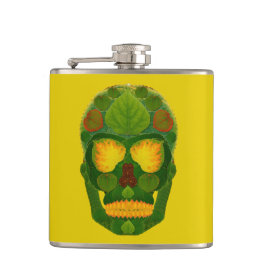 Petaca Aspen Leaf Skull 9