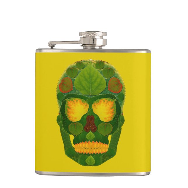 Petaca Aspen Leaf Skull 9 (Anverso)