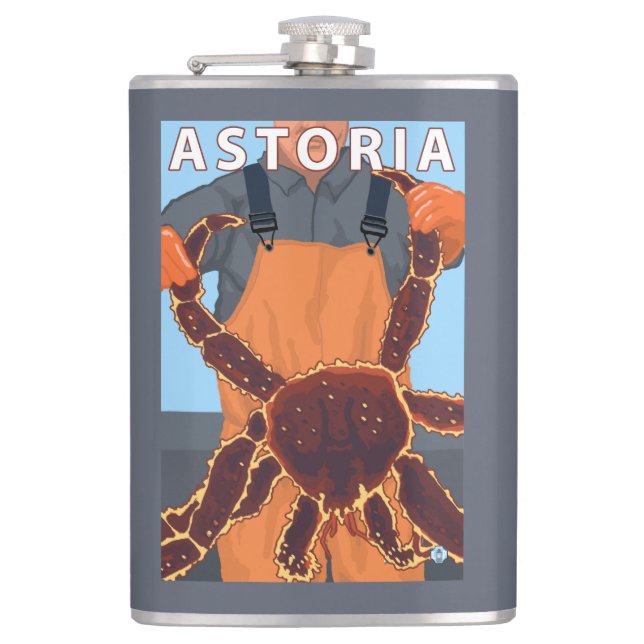 Petaca Astoria, cangrejo de OregonKing (Anverso)
